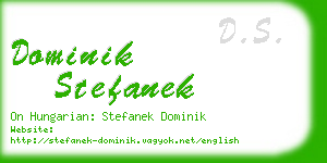 dominik stefanek business card